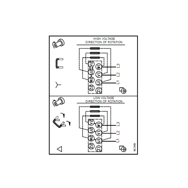 Вертикальный многоступенчатый центробежный насос Grundfos CR 1-10 A-FGJ-A-V-HQQV артикул 96516268 – схема подключения