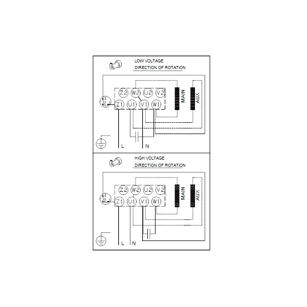 Вертикальный многоступенчатый центробежный насос Grundfos CR 1-13 A-FGJ-A-V-HQQV артикул 96556395 – схема подключения