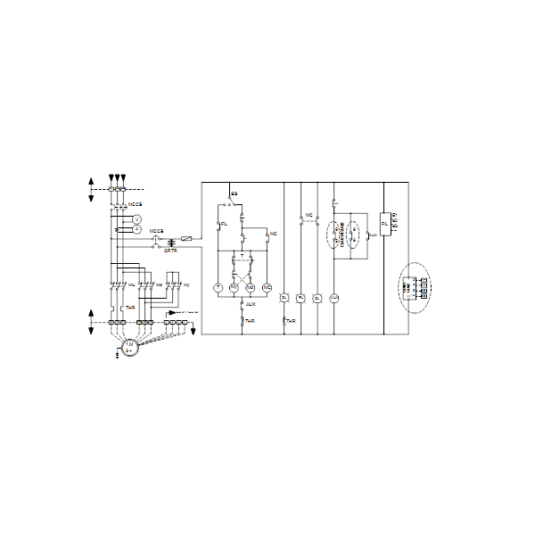 Дренажный погружной канализационный насос Grundfos для канализаций DWK.E.10.150.220.5.1E.R артикул 96925992 – схема подключения