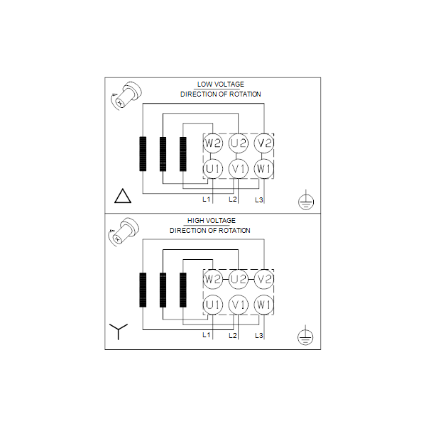 Полупогружной насос Grundfos MTH 12-60/2 A-W-A-AUUV артикул 45942562 – схема подключения