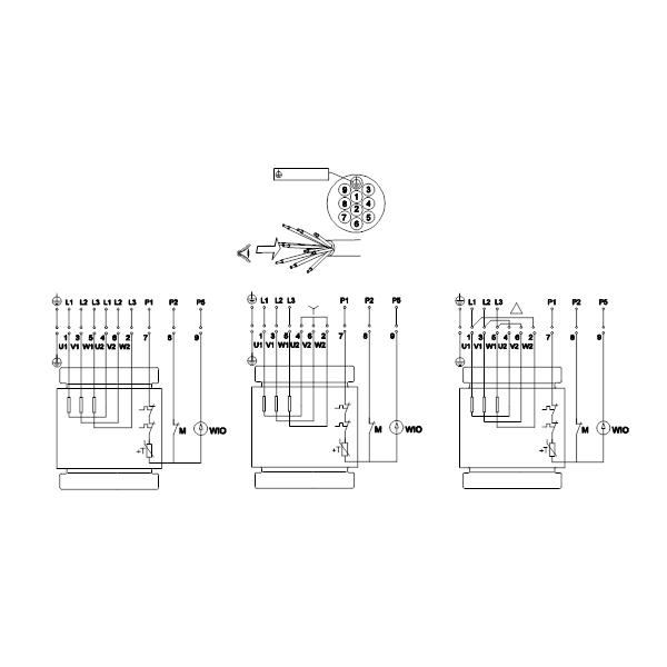 Погружной канализационный насос Grundfos SL1.100.150.55.A.EX.4.51D.C артикул 98626434 – схема подключения