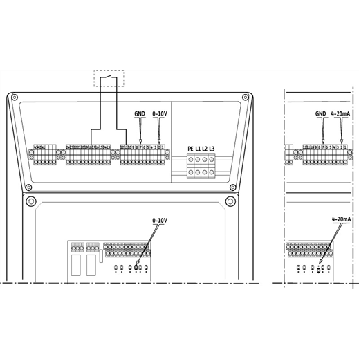 Схема подключения насоса Wilo HELIX VE 2205-2/25/V/KS/2G